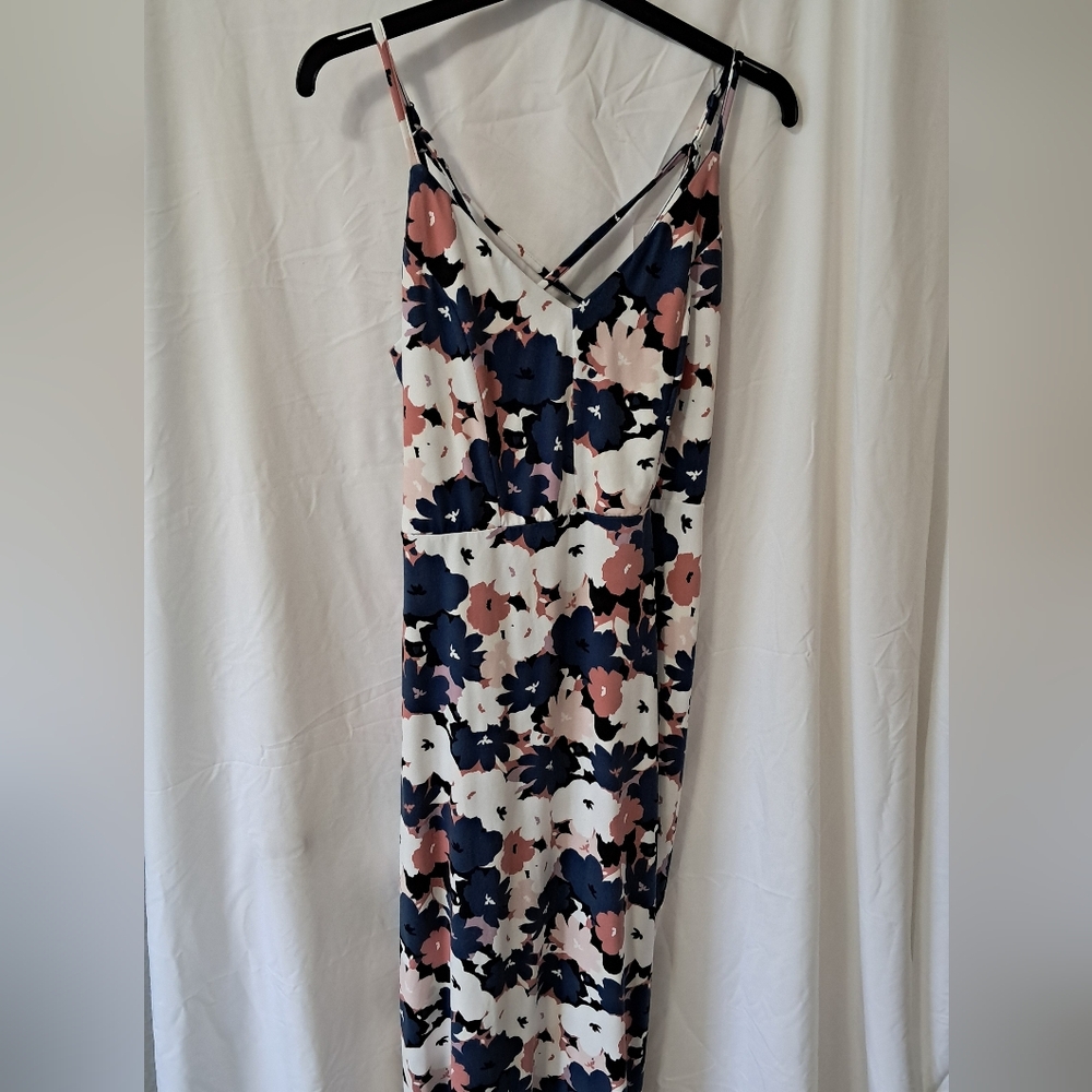 Market & Spruce Floral Maxi Dress - Navy, Pink, White